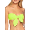 Susana Monaco Bandeau Bikini Top With Removable Bow In Electric