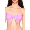 Susana Monaco Bandeau Bikini Top With Removable Bow In Pink