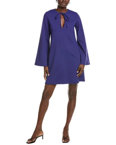 Susana Monaco Bell Keyhole Tie Dress In Blue