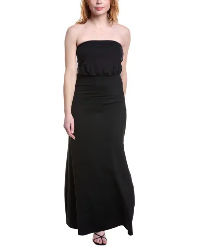 Susana Monaco Blouson Tube Maxi Dress In Black