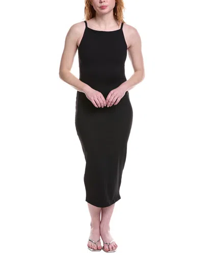 Susana Monaco Boat Neck Midi Dress In Black