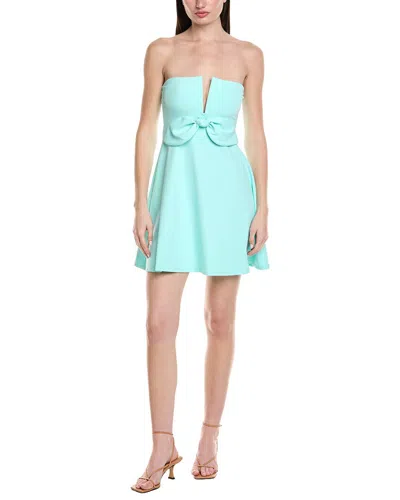 Susana Monaco Bow V-wire Mini Dress In Green
