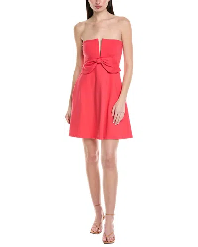 Susana Monaco Bow V-wire Mini Dress In Red
