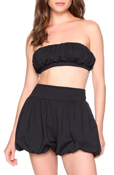 Susana Monaco Bubble Gathered Tube Top In Multi