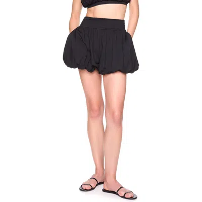 Susana Monaco Poplin Bubble Short In Black