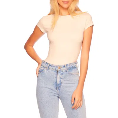 Susana Monaco Cap Sleeve T-shirt In Blanched Almond