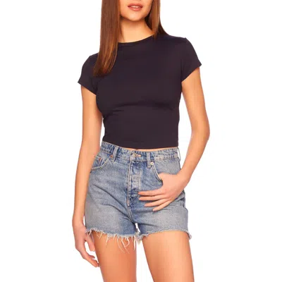 Susana Monaco Cap Sleeve T-shirt In Midnight