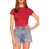 Susana Monaco Cap Sleeve T-shirt In Poppy