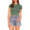 Susana Monaco Cap Sleeve T-shirt In Rosemary