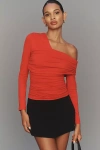 Susana Monaco Carryover Off-shoulder Top In Orange