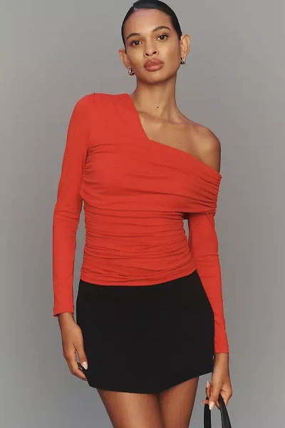 Susana Monaco Carryover Off-shoulder Top In Orange