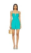 Susana Monaco Carryover Rectangle Wire String Romper In Blue