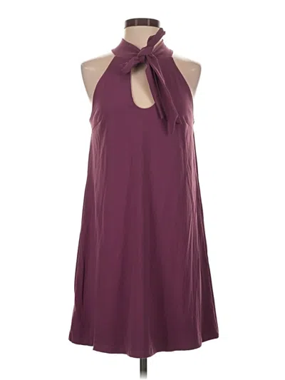 Pre-owned Susana Monaco Casual Dress In Burgundy