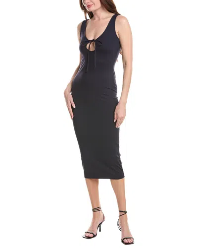 Susana Monaco Circle Front Tank Midi Dress In Black
