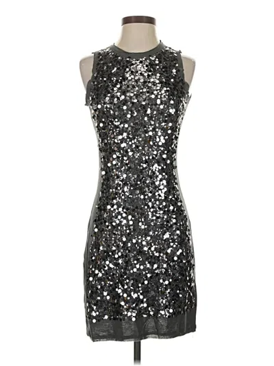 Pre-owned Susana Monaco Cocktail Dress In Silver