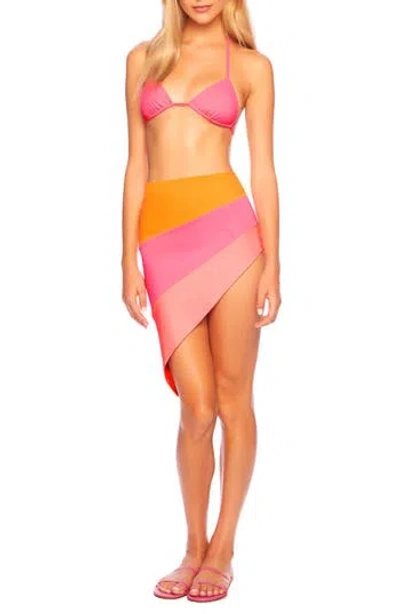 Susana Monaco Colorblock Cover-up Sarong In Cabo