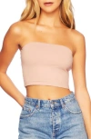 Susana Monaco Core Crop Tube Top In Gray