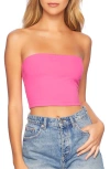 Susana Monaco Core Crop Tube Top In Hot Pink