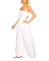 Susana Monaco Poplin Open Back Dress In Sugar
