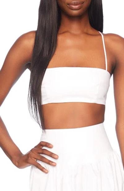 Susana Monaco Cotton Poplin Crop Top In White