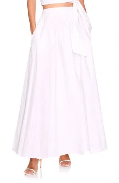 Susana Monaco Cotton Poplin Maxi Skirt In White
