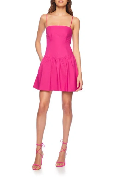 Susana Monaco Cotton Poplin Mini Sundress In Fuchsia