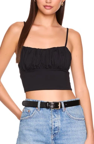 Susana Monaco Crop Button Camisole In Black