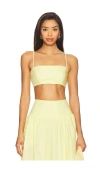 Susana Monaco Crop String Top In Yellow