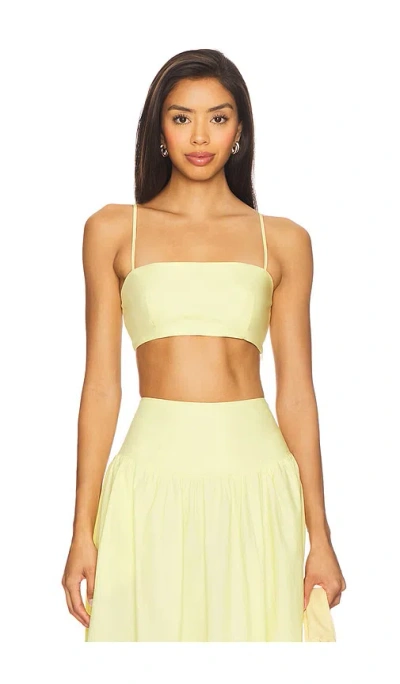 Susana Monaco Crop String Top In Yellow