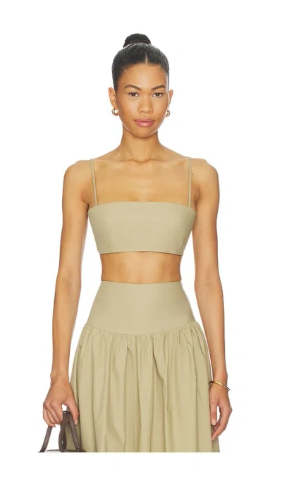 Susana Monaco Crop String Top In Gray