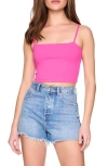 Susana Monaco Crop Tank In Hot Pink