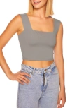 Susana Monaco Crop Tank In Gray