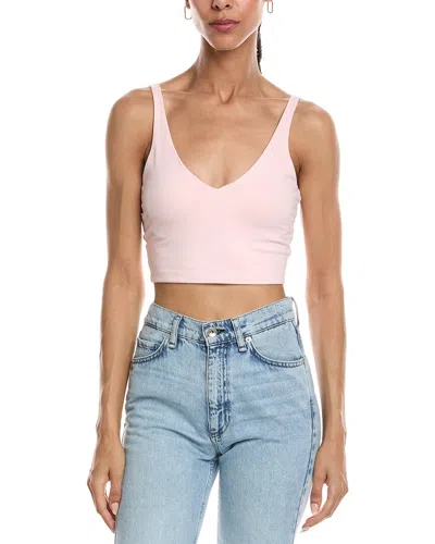 Susana Monaco Crop Very V Strap Top In Neutral