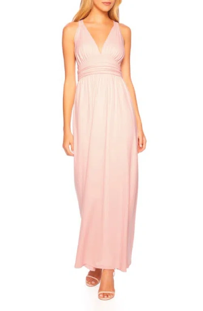 Susana Monaco Crossback Sleeveless Maxi Dress In Pink