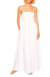 SUSANA MONACO CUTOUT COTTON POPLIN MAXI SUNDRESS