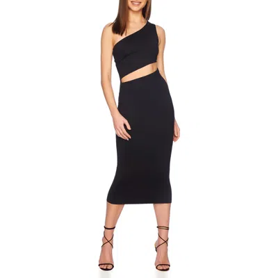 Susana Monaco Cutout One-shoulder Dress In Black