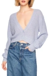 Susana Monaco Deep V-neck Cardigan In Mediterran