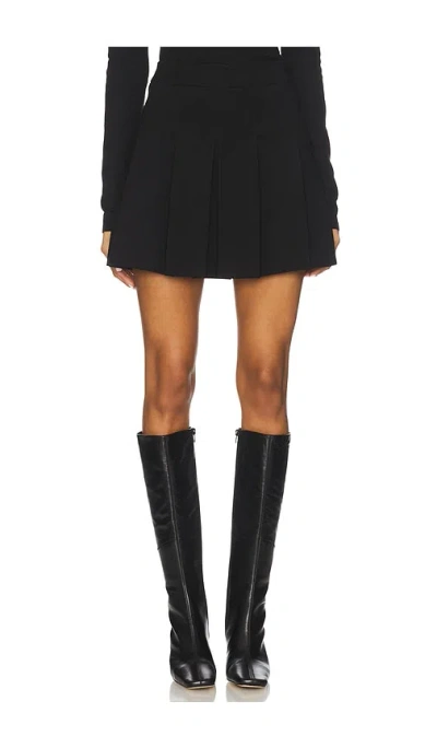 Susana Monaco Double Knit Pleated Skirt In Black