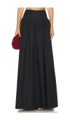 Susana Monaco Drop Waist Skirt In Black