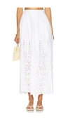 Susana Monaco Embroidered Poplin Maxi Skirt