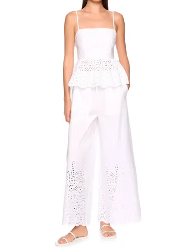 Susana Monaco Embroidered Wide Leg Pants In Sugar In Multi