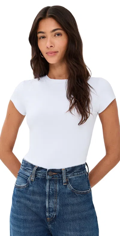 Susana Monaco Essential Crew Tee Sugar In Gray
