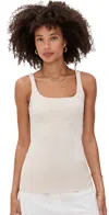 Susana Monaco Essential Everyday Tank Top Blanched Almond In White