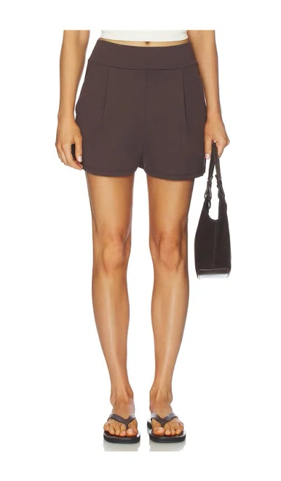Susana Monaco Essential Pleated Short In Brown
