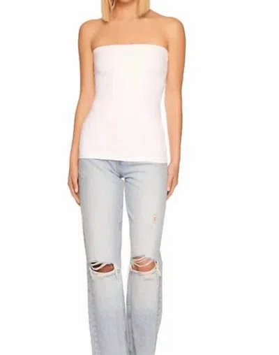 Susana Monaco Essential Pull On Tube Top In Sugar In White
