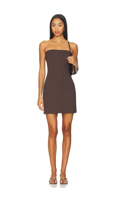 Susana Monaco Essential Tube A Line Dress In Brown
