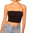 Susana Monaco Essential Tube Crop Top In Black In Black