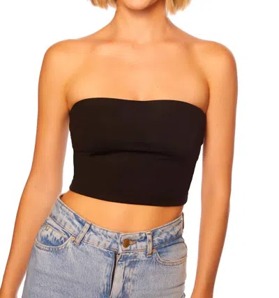 Susana Monaco Essential Tube Crop Top In Black