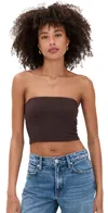 Susana Monaco Essential Tube Top Crop Java In Black