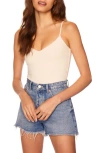 Susana Monaco Essential V-neck Camisole In Blanched Almond